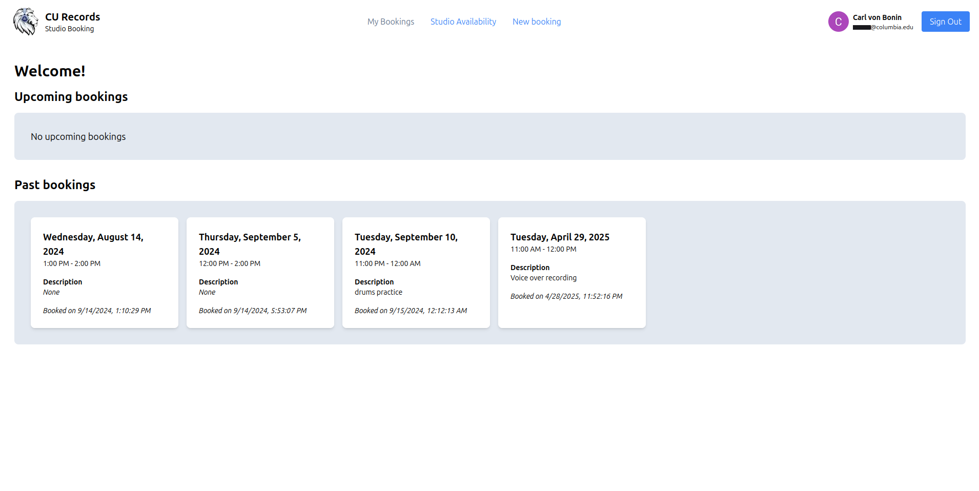 Landing page
